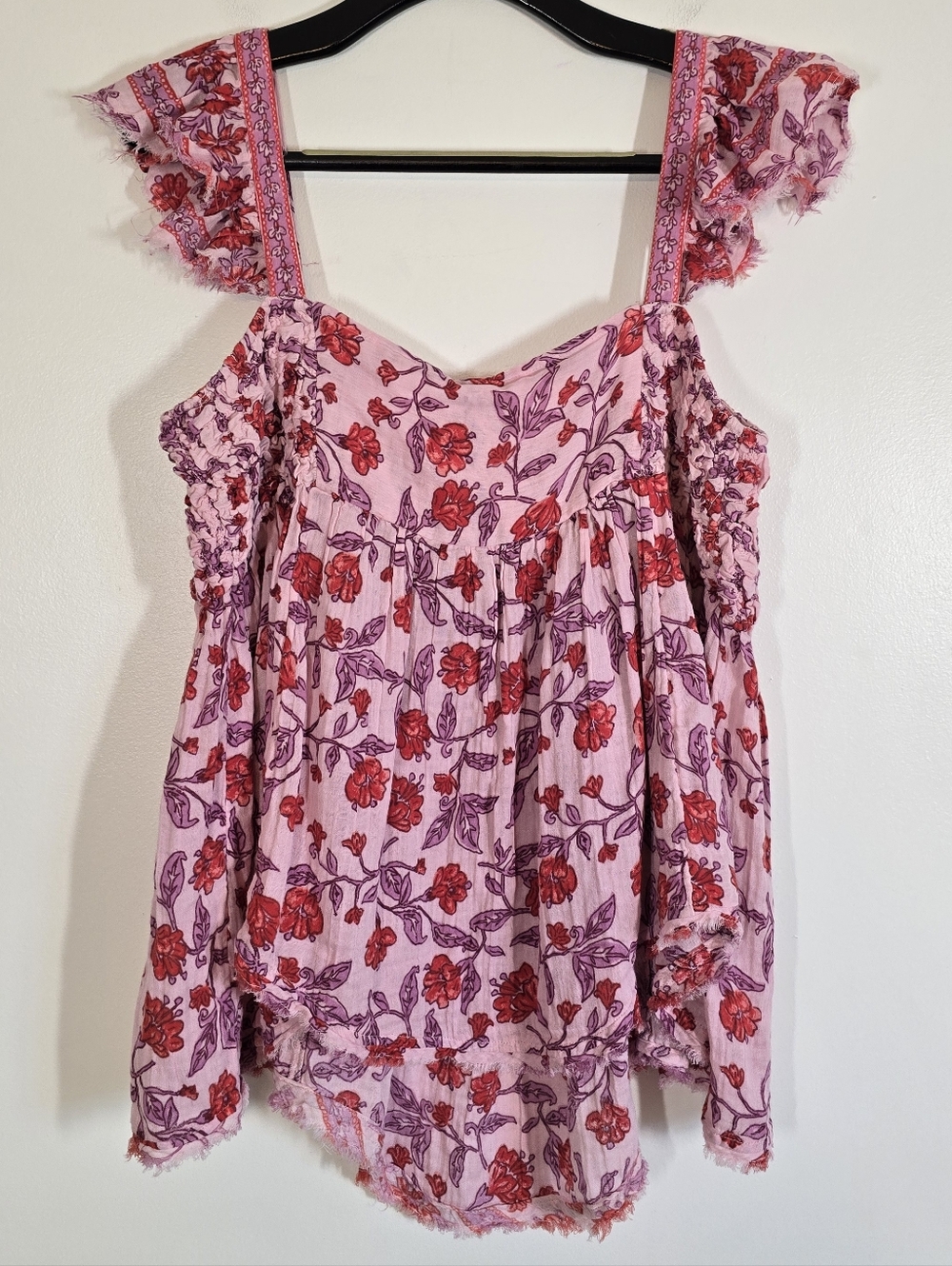 Free People Nala Printed Babydoll Top XL NWT New - Picture 5 of 8